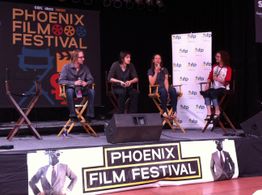 Tara Miele on a panel at Phoenxi Film Festival discussing The Lake Effect.