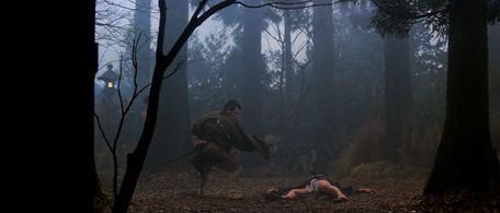 Shintarô Katsu and Makoto Satô in Samaritan Zatoichi (1968)