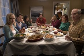 Nora Dunn, Ike Barinholtz, Chris Ellis, Carrie Brownstein, Tiffany Haddish, Jon Barinholtz, and Meredith Hagner in The O