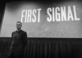 Mark Lund at a private screening of First Signal.