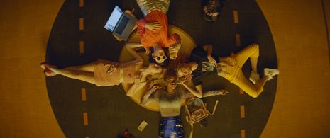 Odessa Young, Suki Waterhouse, Hari Nef, and Abra in Assassination Nation (2018)
