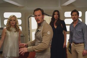 Liv Tyler, Marisa Coughlan, Matt Bomer, and Patrick Wilson in Space Station 76 (2014)
