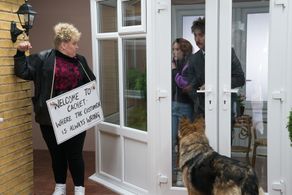James Buckley and Harriet Webb in White Gold (2017)