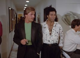 Don Johnson and Philip Michael Thomas in Miami Vice (1984)