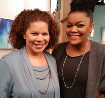 Dr. Ken set with Yvette Nicole Brown.
