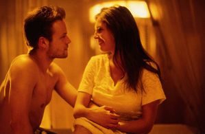 Barbora Kodetová and Alec Newman in Children of Dune (2003)