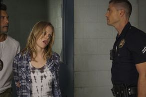 Eric Winter, David DeSantos, and Mircea Monroe in The Rookie (2018)