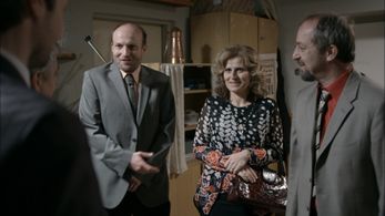 Jirí Ployhar, Michal Suchánek, Lubos Veselý, Jaroslav Plesl, and Eva Leinweberová in Skoda lásky (2013)