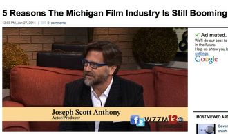 Joseph Scott Anthony SAG-AFTRA on TV representing independent film in Michigan.