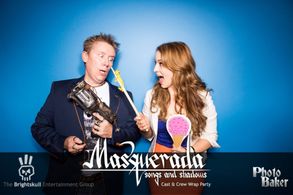 Spike Spencer and his wife, Kimberly Spencer at the wrap party for the video game, Masquerada.