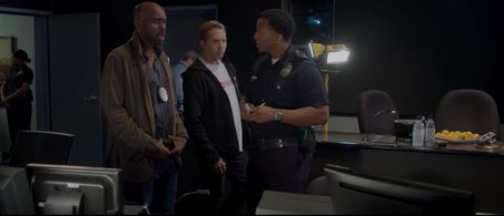 Ryan Hansen, Wood Harris, and Lee Wesley in 'Ryan Hansen Solves Crimes on TV' (2019)