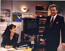 Sandra Bullock and Tom O'Rourke in Working Girl (1990)