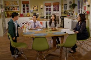 Ken Jeong, Suzy Nakamura, Krista Marie Yu, and Albert Tsai in Dr. Ken (2015)