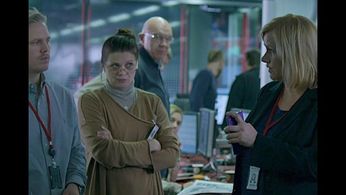 Footage from Tv serie Mammon 2 - Joakim Skarli as Petter the journalist.