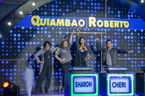 Miriam Quiambao, Cheri Roberto, Sharon Roberto-Reyes, and Ardy Roberto Jr. in Family Feud Philippines (2022)
