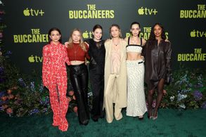 Aubri Ibrag and Mia Threapleton in The Buccaneers (2023)