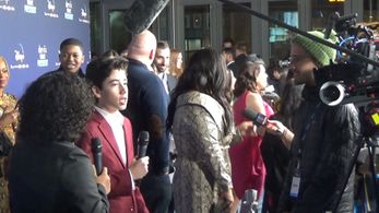 Sean Philip Glasgow and Nathan Arenas at the premiere of Diary Of A Future President