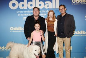 Shane Jacobson, Coco Jack Gillies, Sarah Snook and Richard Keddie at the Sydney preview of Oddball (2015)