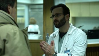 Stef Tovar as Dr. Arrington in Contagion (with Matt Damon)