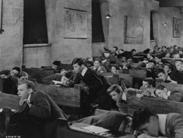 Leonard Boucher, Henry Caine, Leo de Pokorny, Cyril Frankel, Simon Lack, and Patrick Ludlow in Goodbye, Mr. Chips (1939)