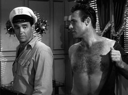 Jeff Morrow and Rex Reason in The Creature Walks Among Us (1956)