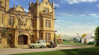 Nick Park and Peter Sallis at an event for The Curse of the Were-Rabbit (2005)