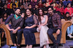 Archana Puran Singh, Ali Fazal, Satyajeet Dubey, and Amyra Dastur in The Kapil Sharma Show: Khalnayak of Indian Cinema (