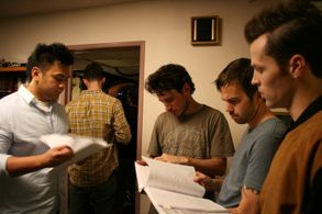 Matty Castano sets up a scene in 1 DEAD Party