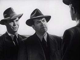 John Doucette, John Payne, and Rhys Williams in The Crooked Way (1949)
