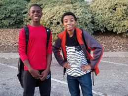 Good times on set with actor Noah Abbott