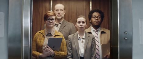 Stephen Young, Mia Schauffler, Edward Mawere, and Amy Burzak in Apple at Work - The Underdogs (2019)