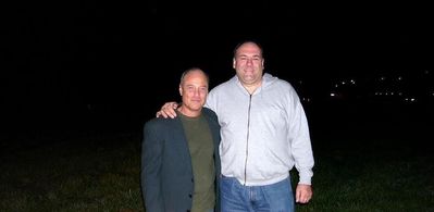 On set of Welcome to the Rileys w/James Gandolfini.