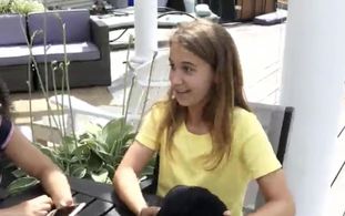 Scout Latshaw filming a commercial