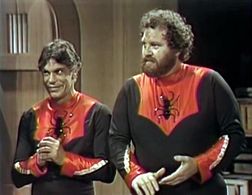 Bruce M. Fischer and Robert Sutton in The Krofft Supershow (1976)