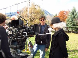 On set of Disney's Santa Pups w/ Mark Irwin