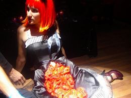 behind the scenes, on the set of Pretty