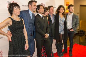 Vik Sahay, Joaquim de Almeida, Ryan Scott, and Jeannette Sousa at an event for A Date with Miss Fortune (2015)