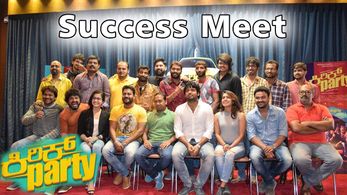 Rakshit Shetty, Samyuktha Hegde, and Rashmika Mandanna at an event for Kirik Party (2016)