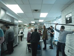 Sandrine Bisson, Louise Bombardier, Emmanuel Schwartz, and Canouk Newashish in L'écrivain public (2015)