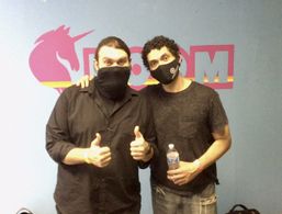 BTS Photo of Actor and AP Brandon Krum with Director Abel Berry