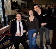 with fellow 39 Steps cast members at The Stage event