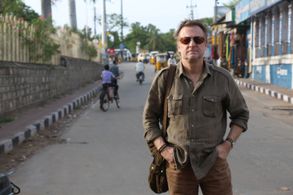 Phil Cooke on location in India.