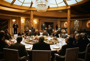 Al Pacino, Andy Garcia, Mickey Knox, Gianluca Petrazzi, Angelo Ragusa, Al Ruscio, and Claudio Zucchet in The Godfather P