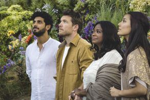Octavia Spencer, Sam Worthington, Avraham Aviv Alush, and Sumire in The Shack (2017)