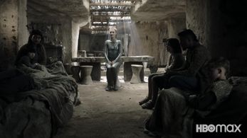 Amanda Collin, Aasiya Shah, Ivy Wong, and Ethan Hazzard in Raised by Wolves: Virtual Faith (2020)