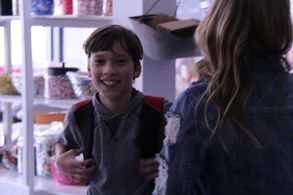 Tristan DeVan on set of Tell Me Your Name