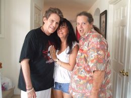 My Late Great Friend Actor Jeff Conaway at his house, with myself & Jeff's friend Mike. Miss you so much Jeff!