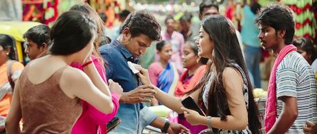 Puneeth Rajkumar and Rashmika Mandanna in Anjaniputra (2017)