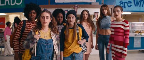Havana Rose Liu, Virginia Tucker, Zamani Wilder, Rachel Sennott, Kaia Gerber, Ayo Edebiri, and Summer Joy Campbell in Bo