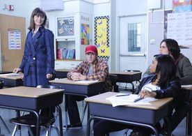 Emily Deschanel, Tayla Parx, Tanner Novlan, and Alastair James in Bones (2005)